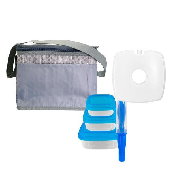 Gray Graph Chilled Lunch Set