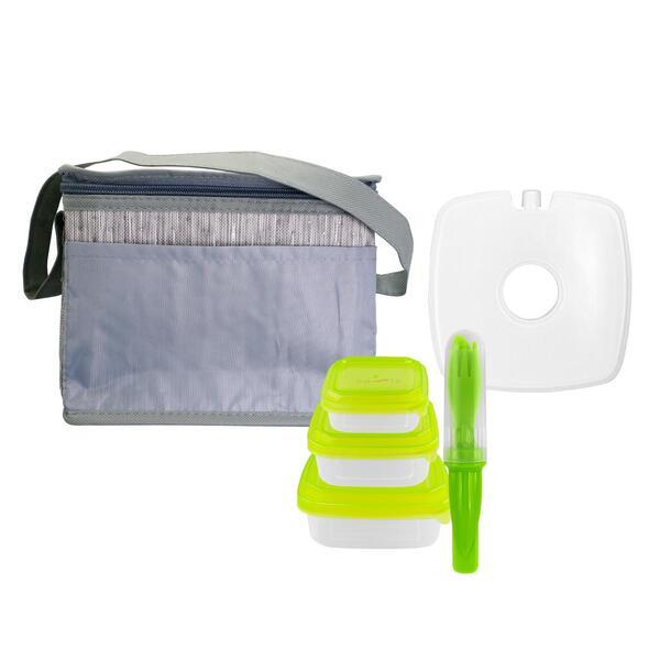 Gray Graph Chilled Lunch Set