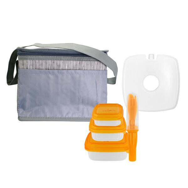 Gray Graph Chilled Lunch Set