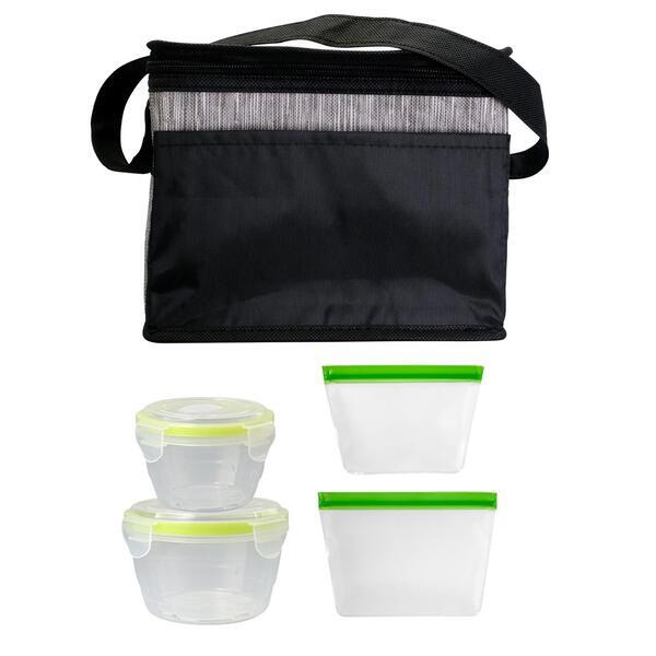 Black Graph Nested Bagged Lunch Set