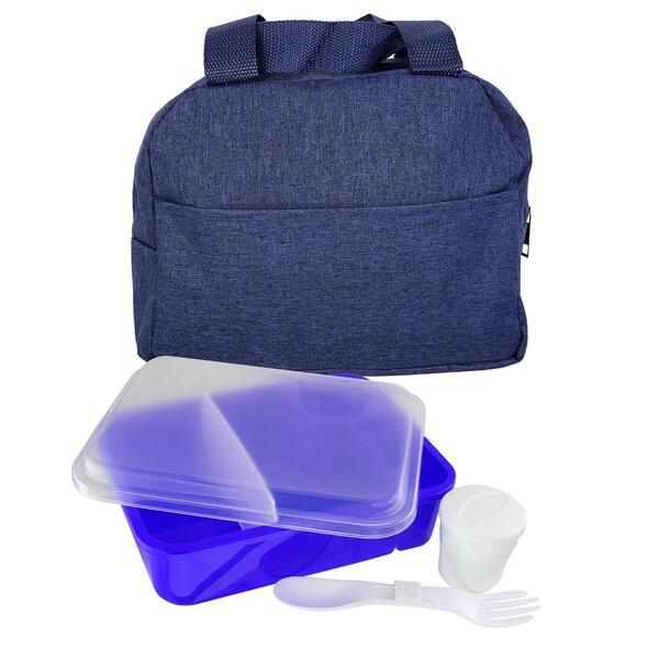 On The Go Heathered Cooler & Lunch Container Set