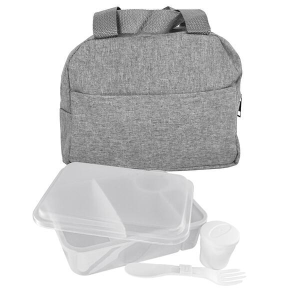 On The Go Heathered Cooler & Lunch Container Set