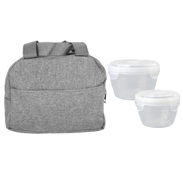 Nested Heather Lunch Cooler & Bowl Set