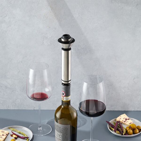 Rabbit® Vacuum Wine Saver & Preserver w/ Two Stoppers