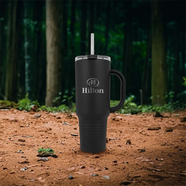 Patriot® Major Double Wall Insulated Tumbler w/ Straw, 40oz.