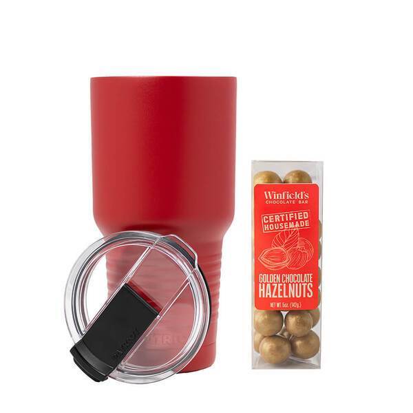 Patriot® Stainless Steel Tumbler & Golden Chocolate Gift Set