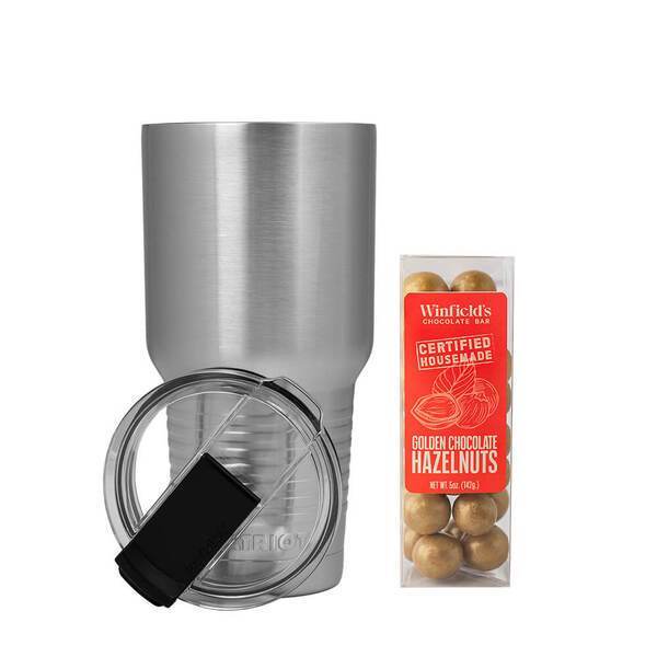 Patriot® Stainless Steel Tumbler & Golden Chocolate Gift Set