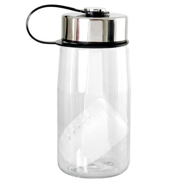 Metal Lanyard Lid Recycled Bottle w/ Floating Infuser, 18oz.