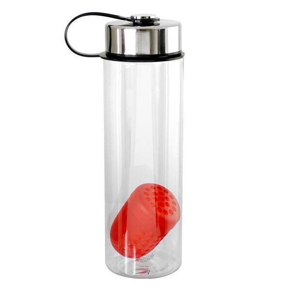 Metal Lanyard Lid Recycled Bottle w/ Floating Infuser, 24oz.