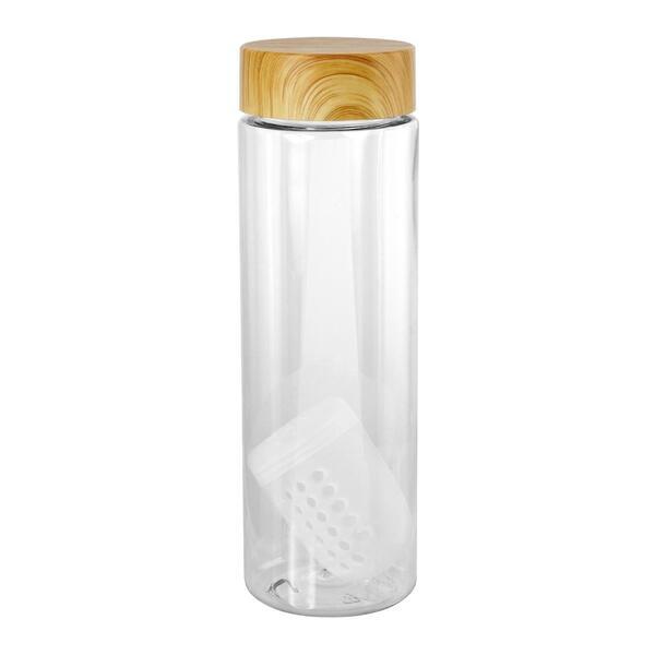 Bamboo Pattern Recycled Bottle w/ Floating Infuser, 24oz.