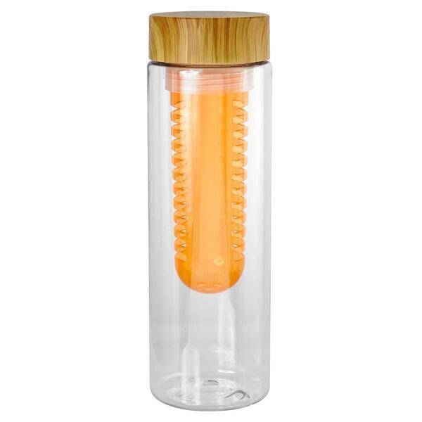 Bamboo Pattern Recycled Bottle w/ Fruit Infuser, 24oz.