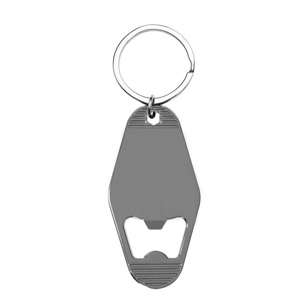Motel Style Metal Key Tag w/ Bottle Opener
