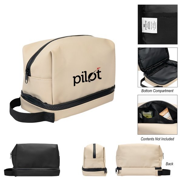 Hudson Recycled Leatherette Cosmetic Bag