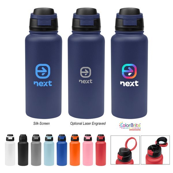 Pop Sip Recycled Stainless Steel Bottle, 32oz.