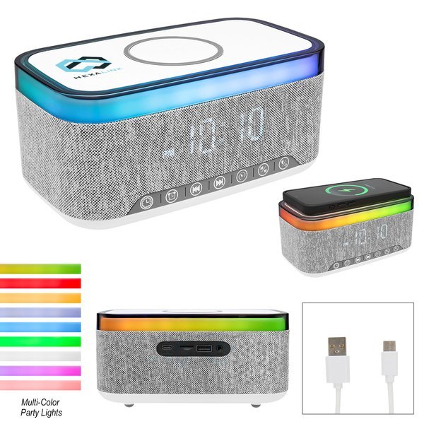 Rise & Shine Clock w/ Light-Up Speaker & Charger