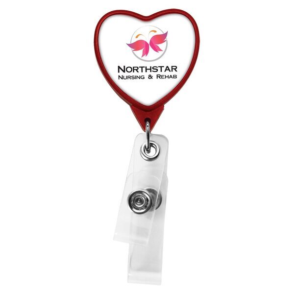 Anti-Microbial Heart With 2 Strap Reel