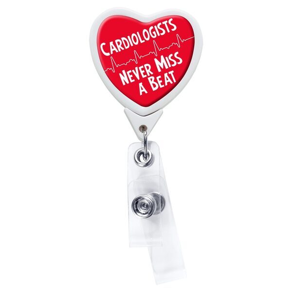 Anti-Microbial Heart With 2 Strap Reel