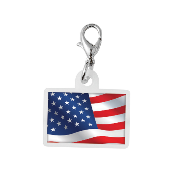 Rectangle Badge Reel Charm