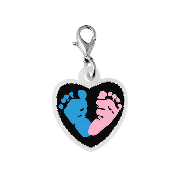 Heart Badge Reel Charm