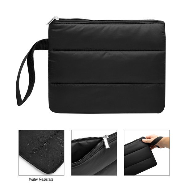 Chelsea Puffer Nylon Wristlet Pouch