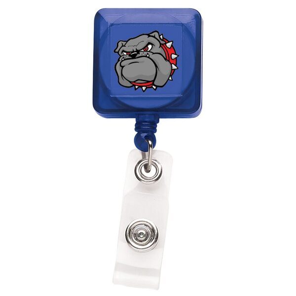 Translucent Good Square Badge Reel