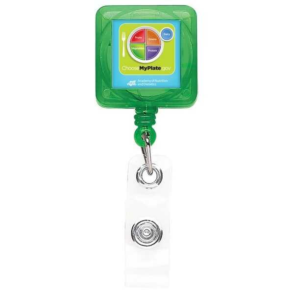 Translucent Better Square Badge Reel