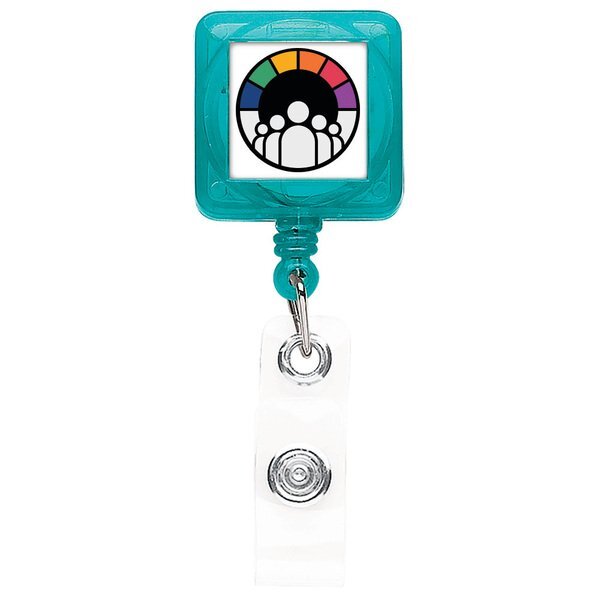Translucent Better Square Badge Reel