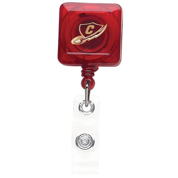 Translucent Better Square Badge Reel