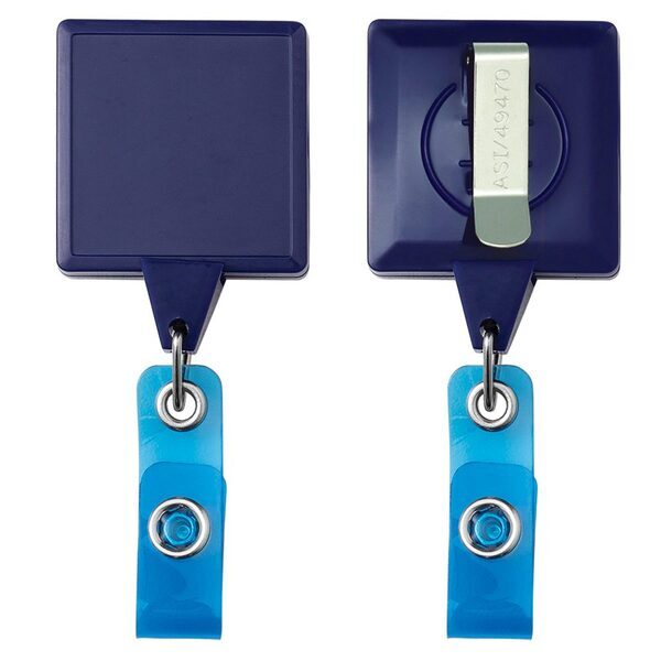 Jumbo Square Badge Reel with Belt Clip