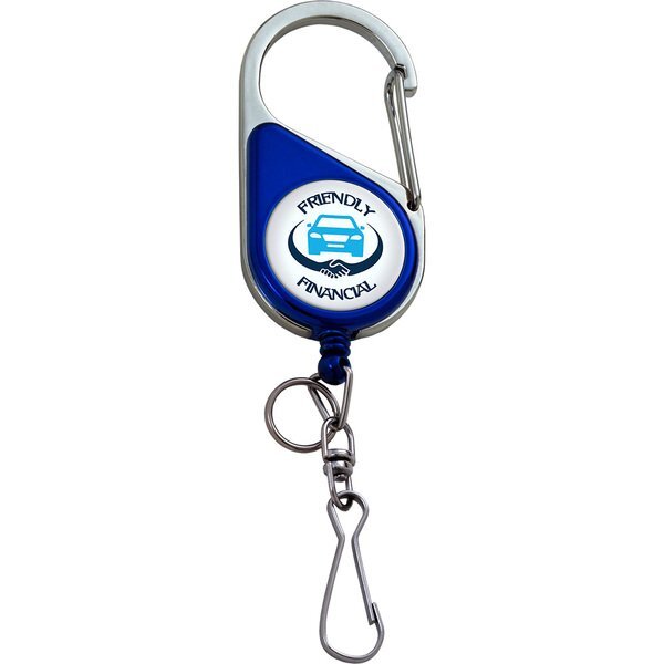 Color Chrome Heavy Duty Carabiner Badge Reel