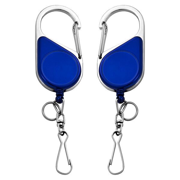 Color Chrome Heavy Duty Carabiner Badge Reel