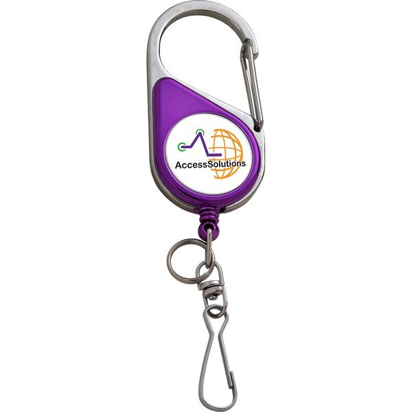 Color Chrome Heavy Duty Carabiner Badge Reel