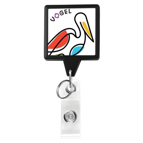 Square Dual Back Badge Reel