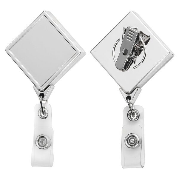 Chrome Jumbo Diamond Badge Reel