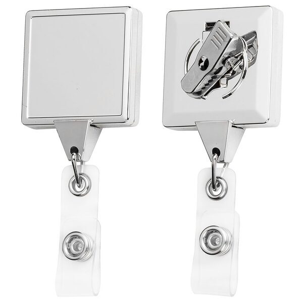Chrome Jumbo Square Badge Reel