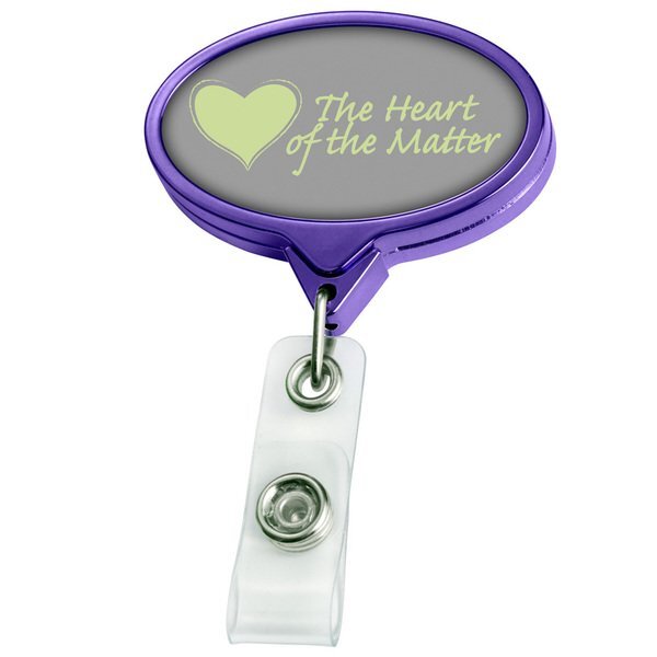 Color Chrome Jumbo Oval Badge Reel