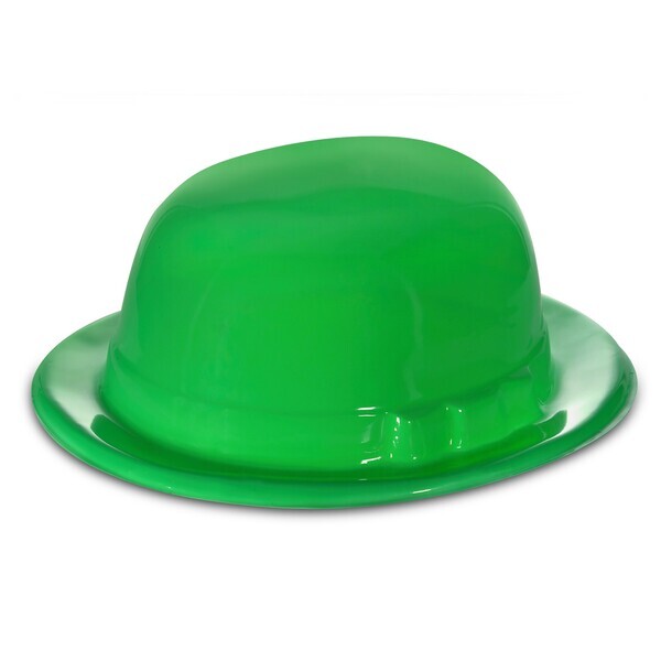 Green Plastic Derby Hat