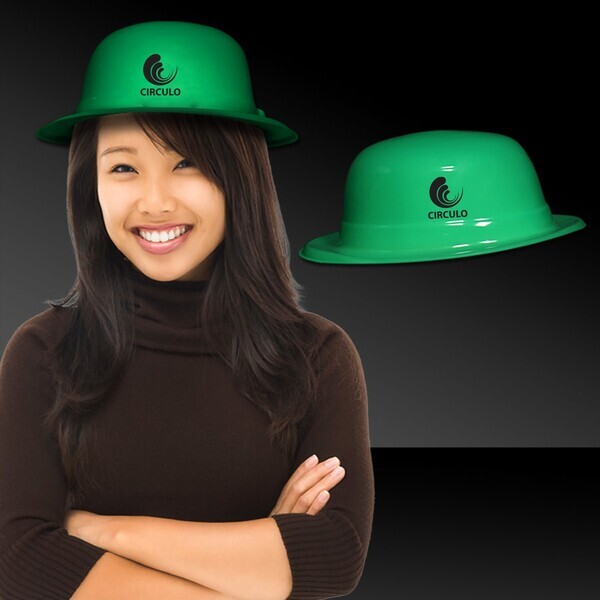 Green Plastic Derby Hat