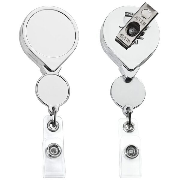 Chrome Double Up Round Badge Reel