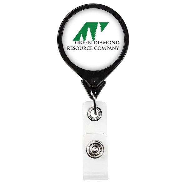 Jumbo Round Badge Reel with Magnetic Back