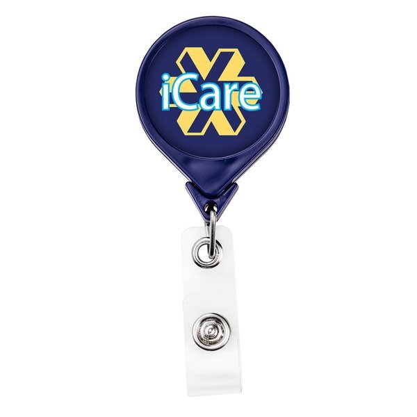 Jumbo Round Badge Reel with Magnetic Back
