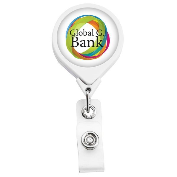 Jumbo Round Badge Reel with Magnetic Back