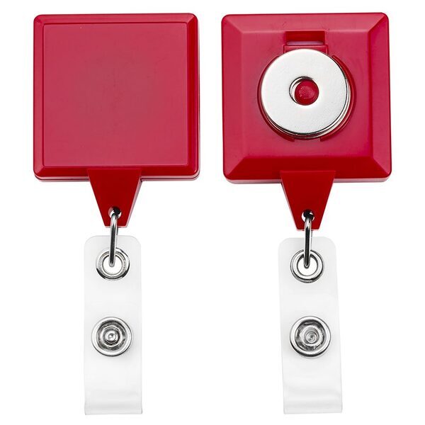 Jumbo Square Badge Reel with Magnetic Back