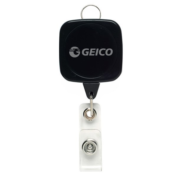 Jumbo Sqround Badge Reel with Lanyard Attachment