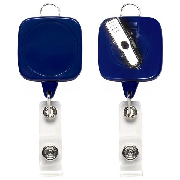 Jumbo Sqround Badge Reel with Lanyard Attachment