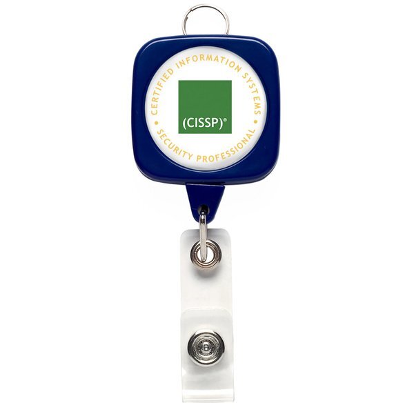 Jumbo Sqround Badge Reel with Lanyard Attachment