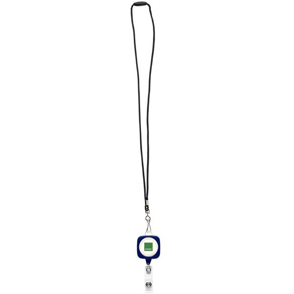 Jumbo Sqround Badge Reel with Lanyard Attachment