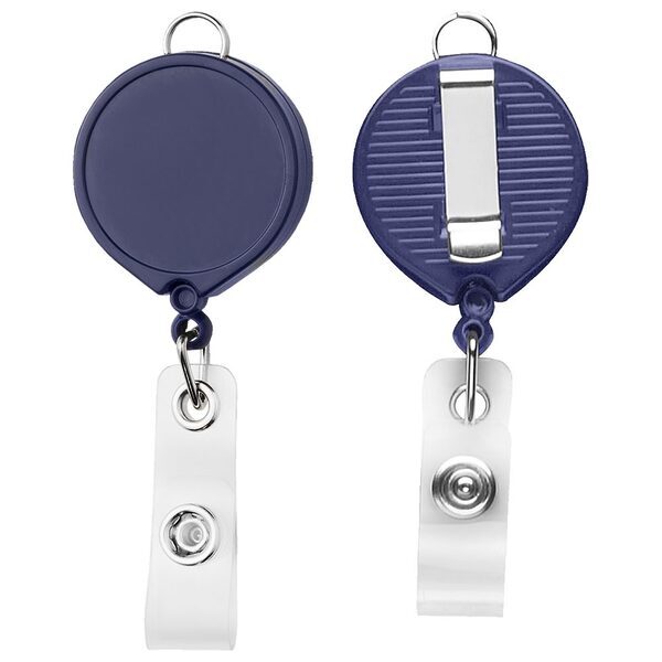 Opaque Large Face Badge Reel with Lanyard Attachment