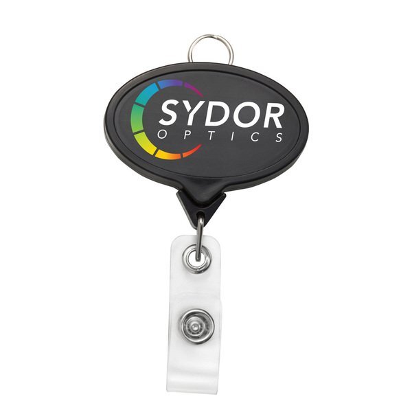 Jumbo Oval Badge Reel with Lanyard Attachment