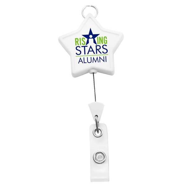 Jumbo Star Badge Reel with Lanyard Attachment